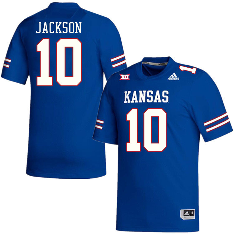 Men #10 Jack Jackson Kansas Jayhawks College Football Jerseys Stitched Sale-Royal